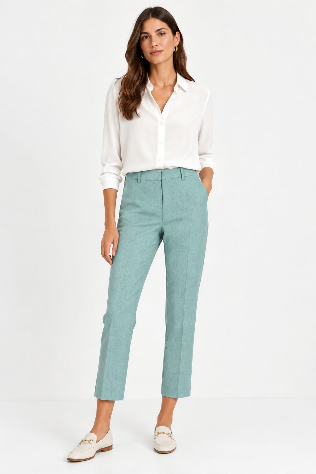 7/8 Straight Marl Trousers – Marella