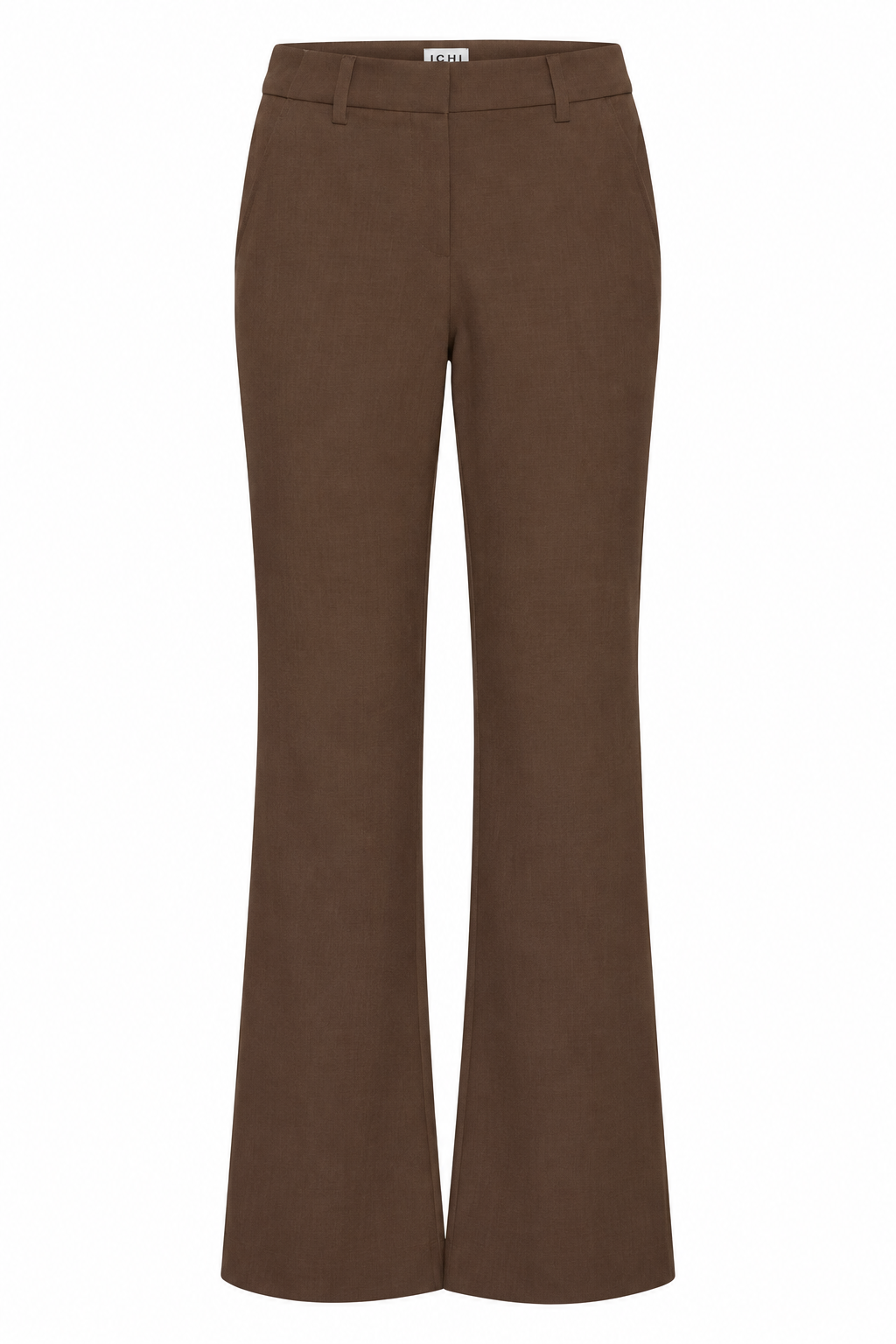 Staight Soft Textured Trousers with Side Pockets – Ichi