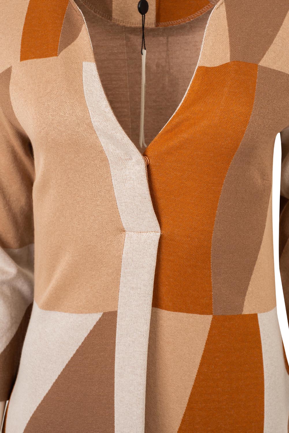 Fit and Flare Colour Block Belted Midi Dress
