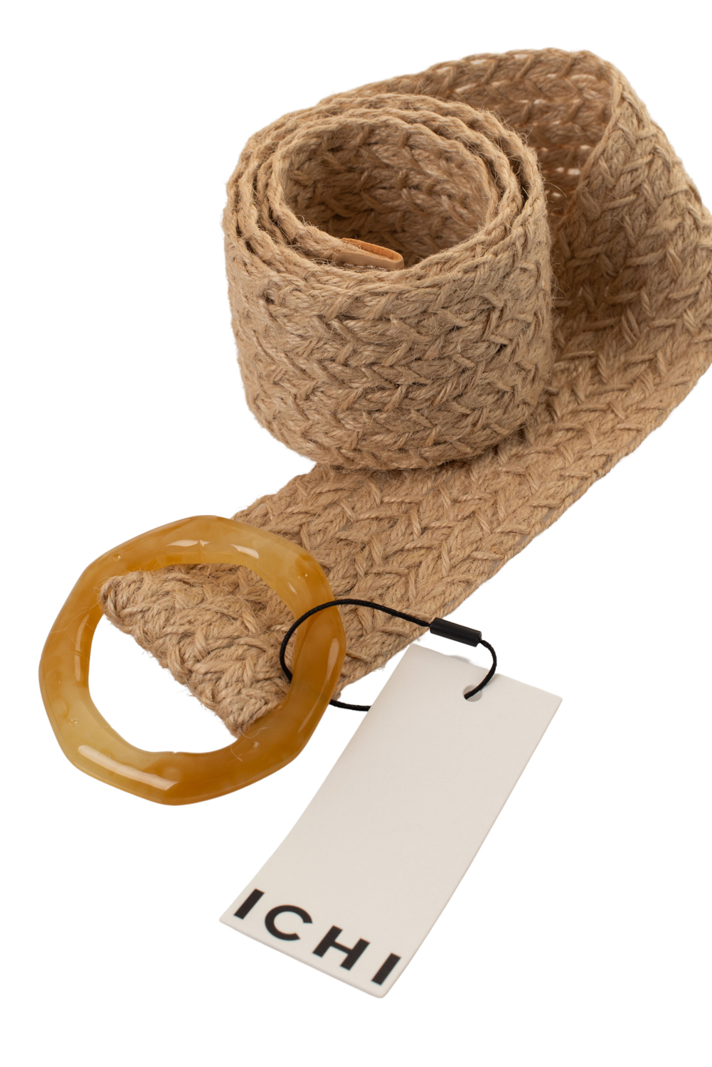 Woven Linen Belt with Rounded  Buckle