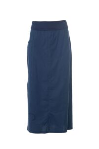 Image of Long Skirt with Large Elasticated Waistband,Side Pockets and Slits