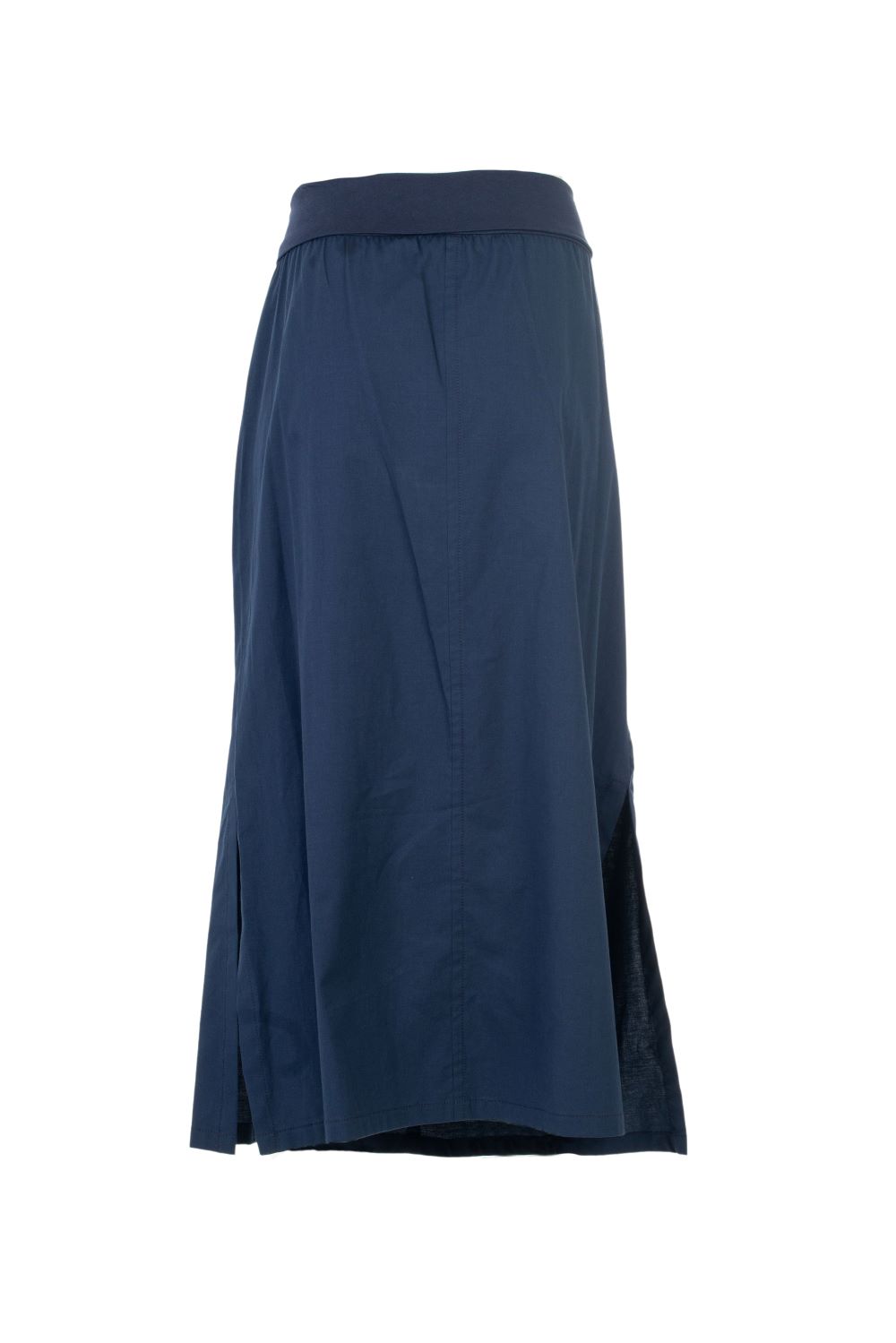 Long Skirt with Large Elasticated Waistband,Side Pockets and Slits
