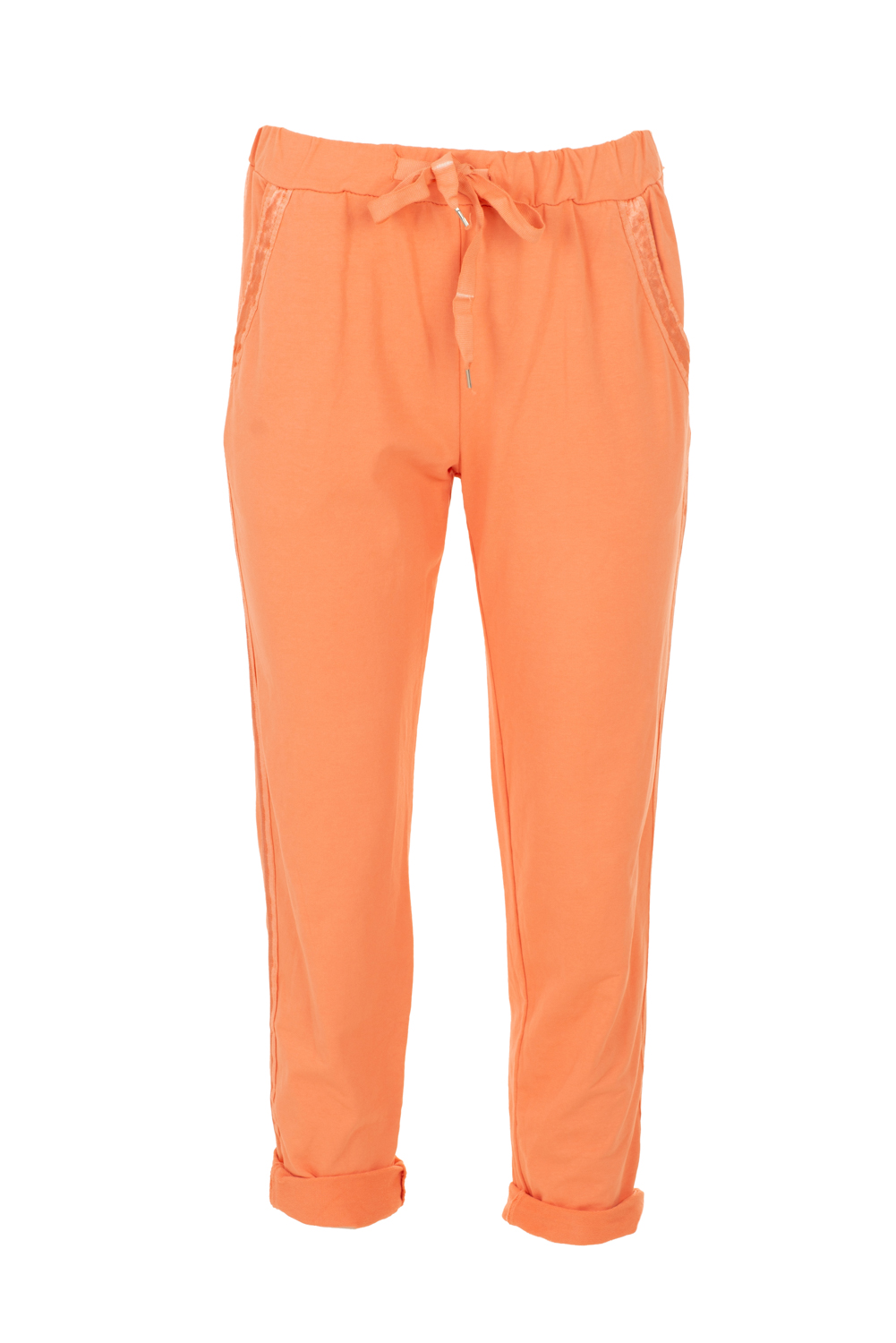 Image of Sweatpants with Drawstring,Pockets and Side Satin Piping