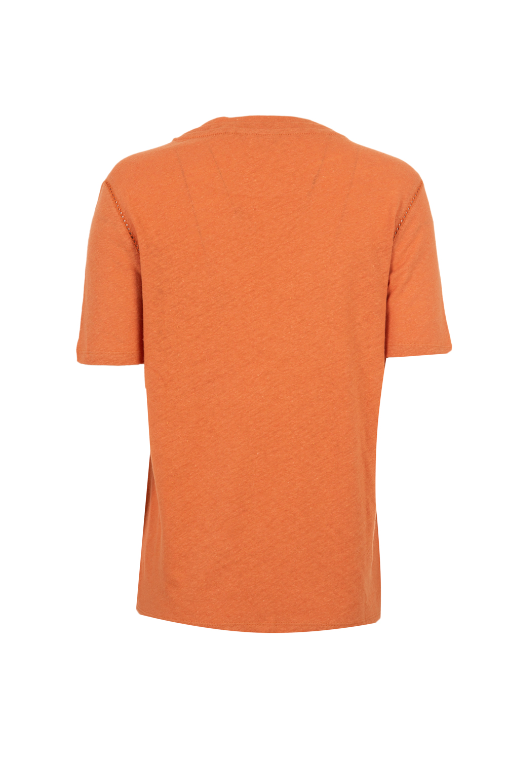 Lin and Cotton T-Shirt with Seam Details