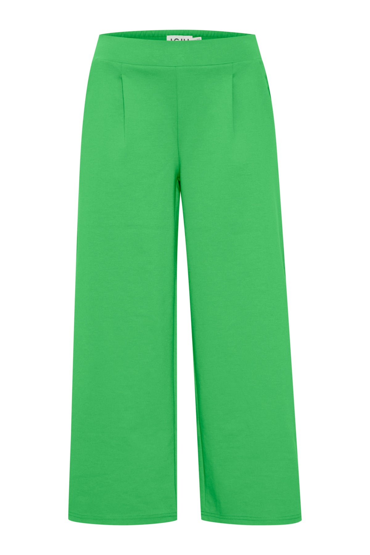 Cropped Wide-Leg Jersey Trousers with Elasticated Backband -Ichi