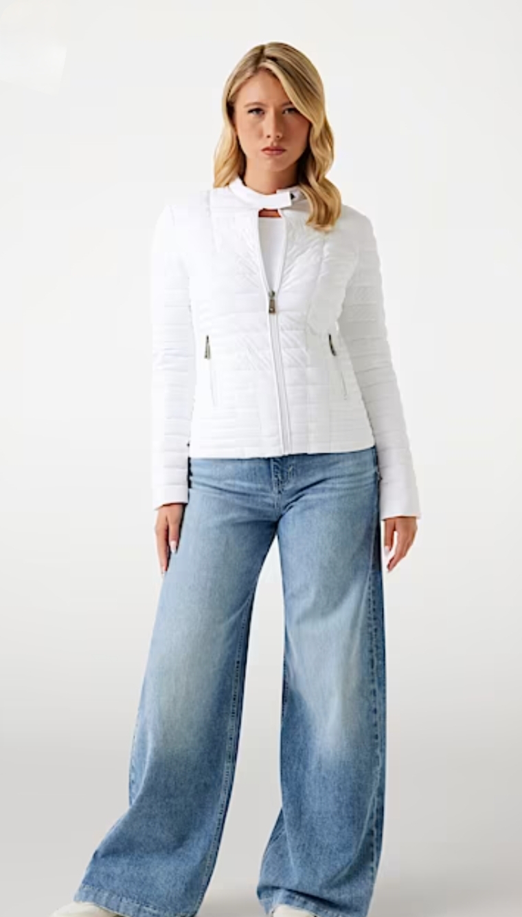 Fitted Quilted Jacket with Zip Details – Guess