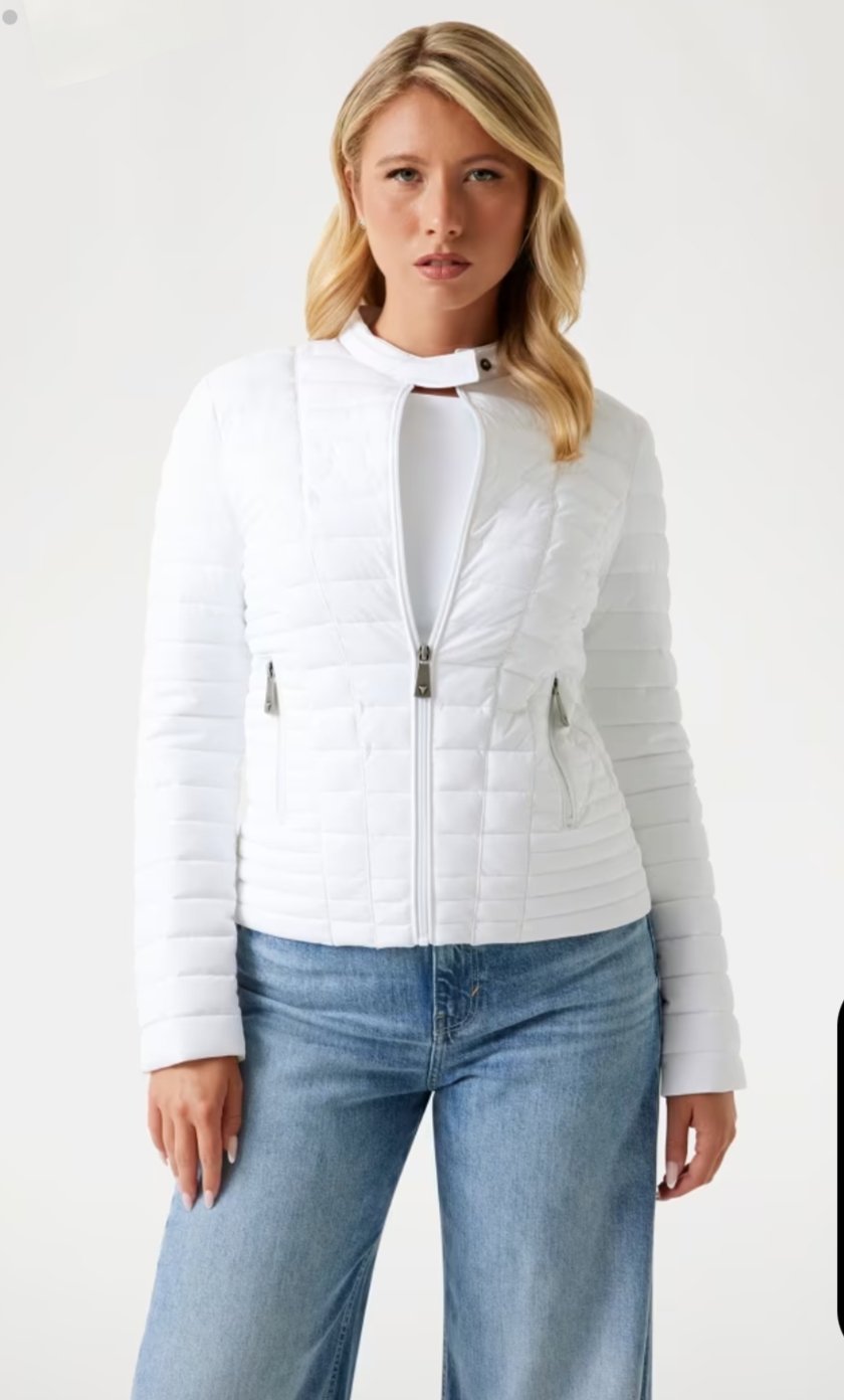 Fitted Quilted Jacket with Zip Details – Guess