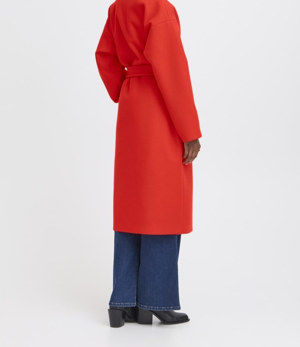 Long Belted Coat with Big Pockets – Ichi