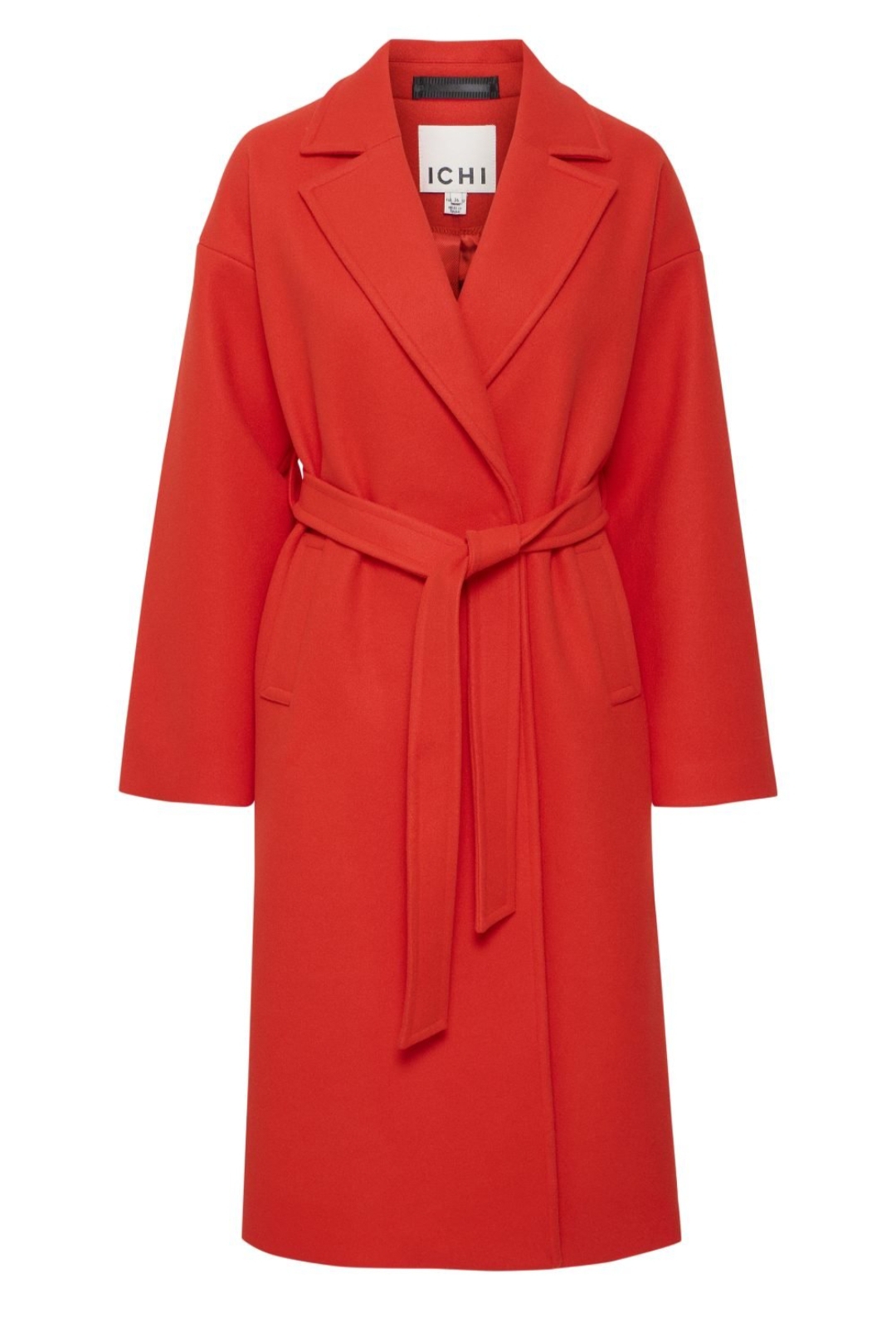 Image of Long Belted Coat with Big Pockets – Ichi