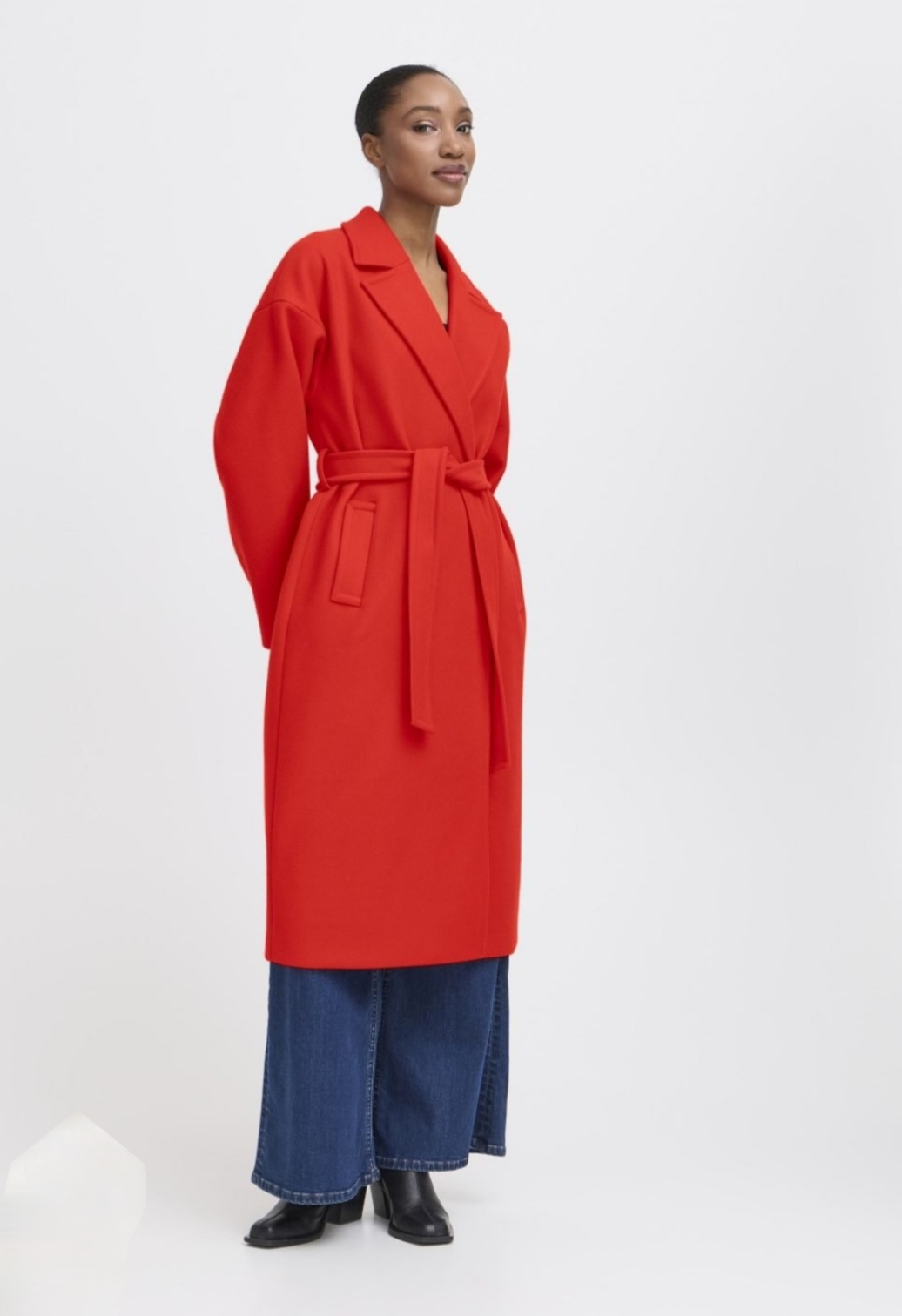 Long Belted Coat with Big Pockets – Ichi