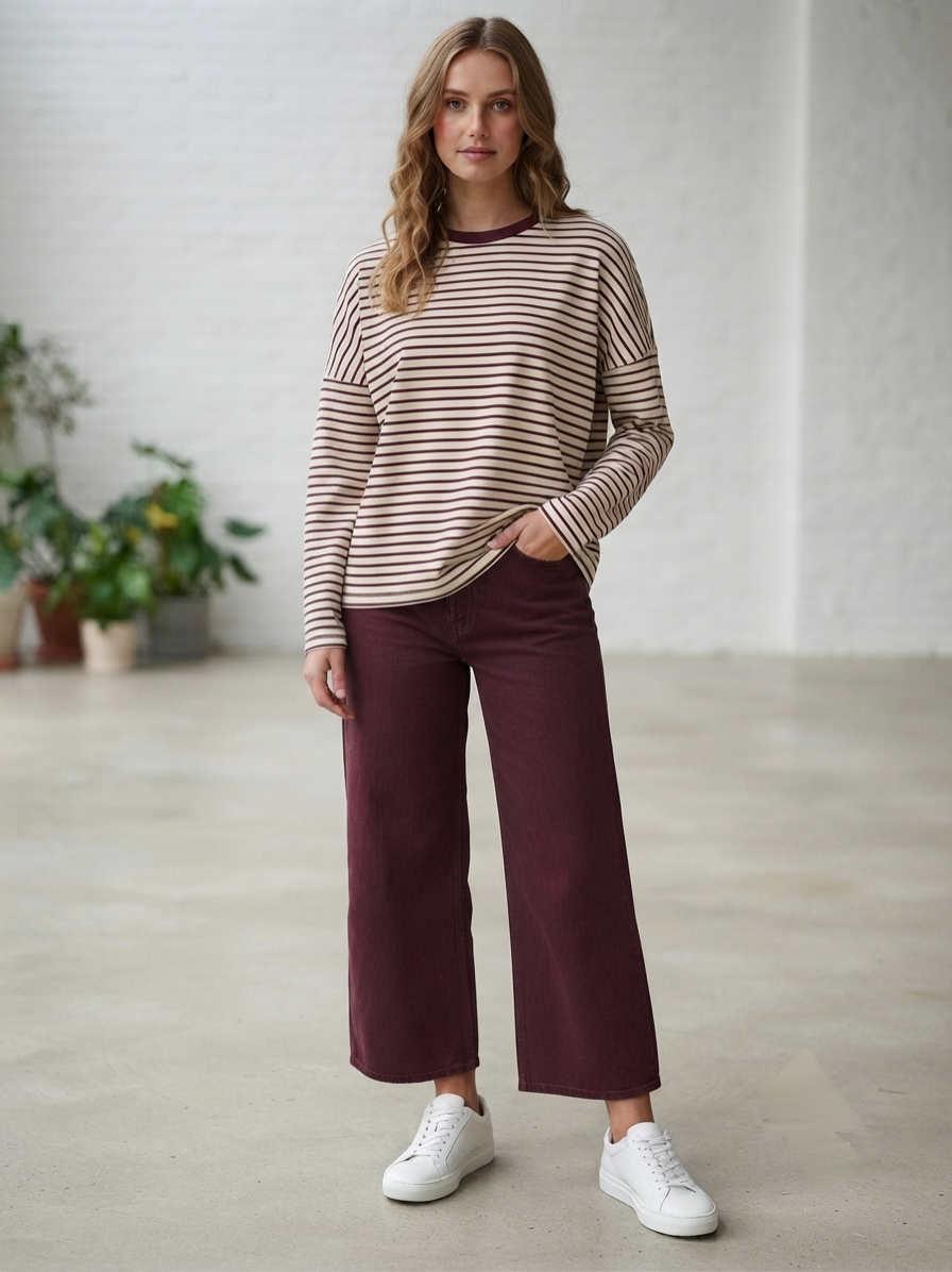 Slouchy Striped Blouse – Sunny Studio