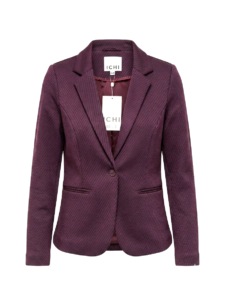 Μαλακό Σακάκι με Διαγώνιες Ρίγες - Ichi - Burgundy/Navy, L