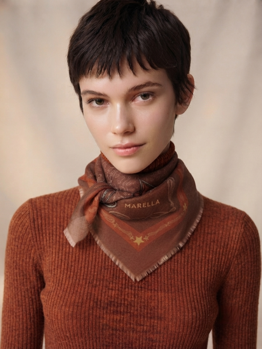 Wooly Square Paisley Scarf – Marella