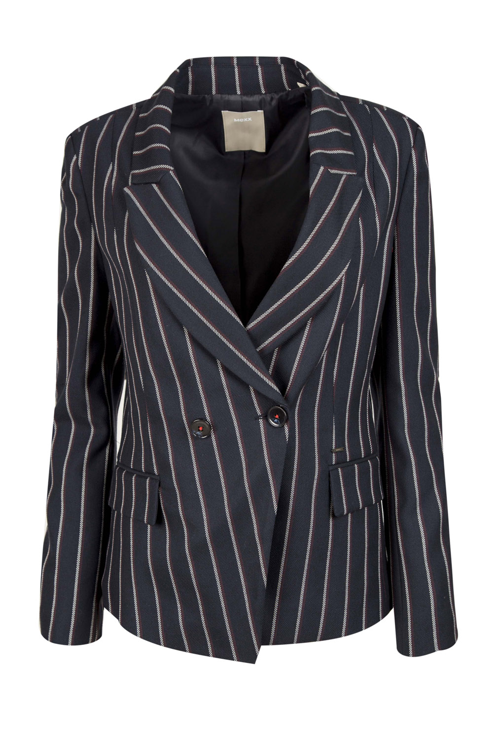 Striped Tailored Sharp Straight Blazer