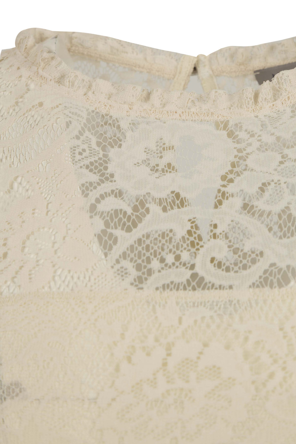 Lace Top (with Lining) and Neck Details