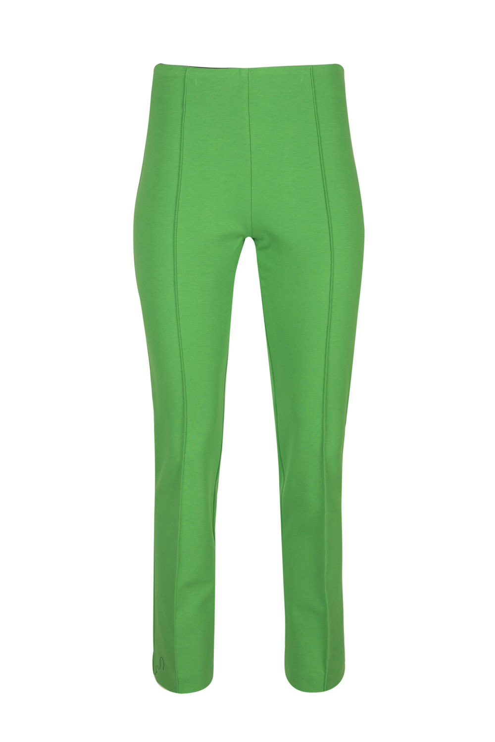 Jersey Stretch Cigarette Trousers with Front Seam Detail