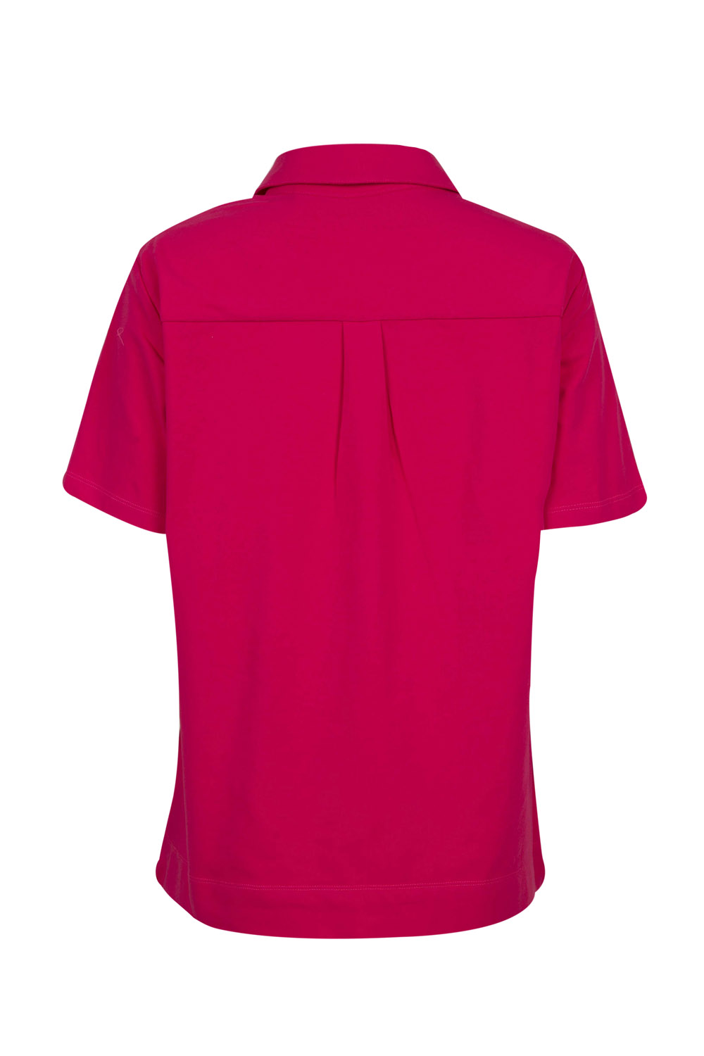 Polo V Blouse with Shiny Neck Detail