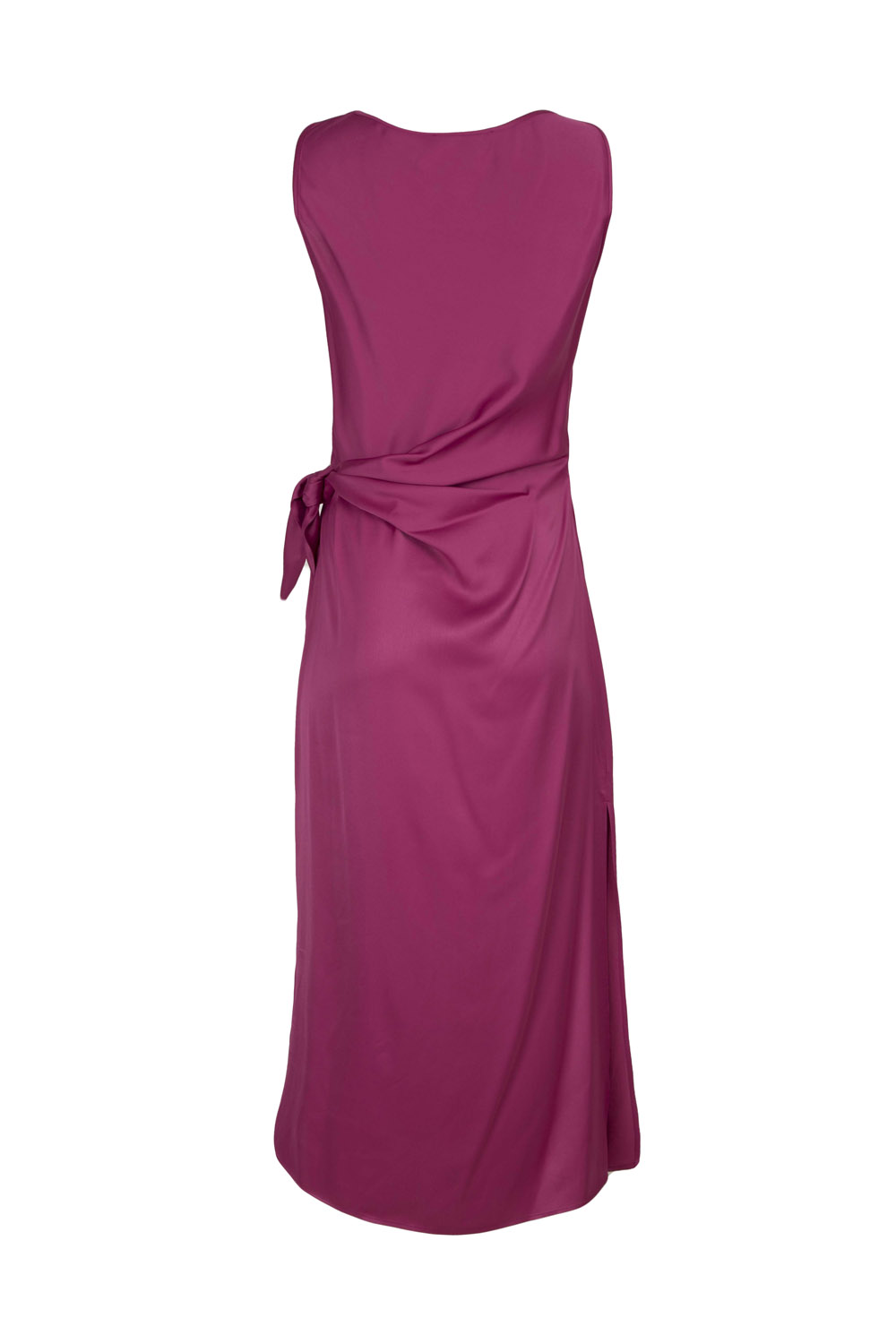 Maxi Slip Dress with Front Tying Detail and Side Slits