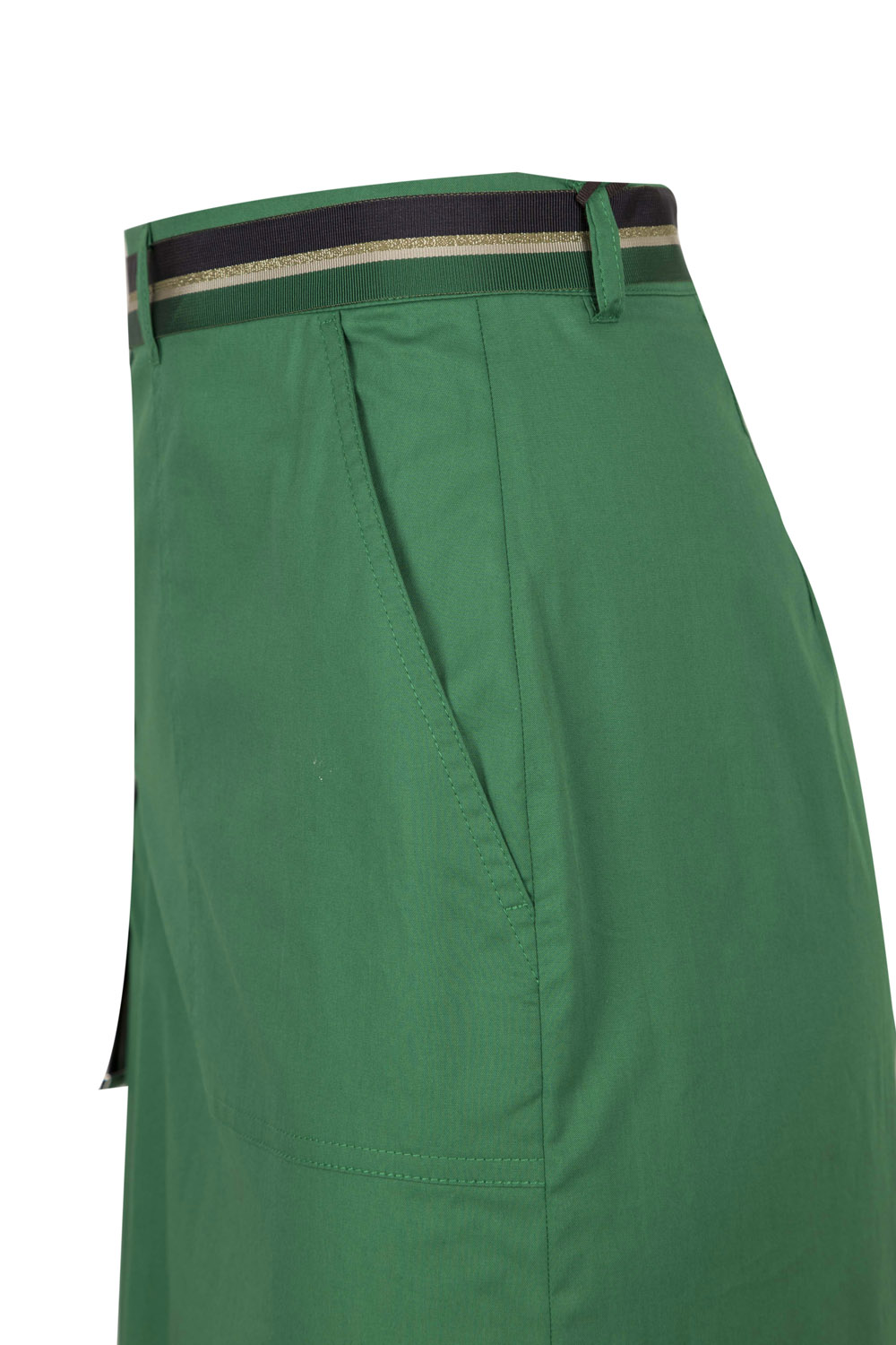 Utility Style “Jupe Culotte” with Matching Striped Belt