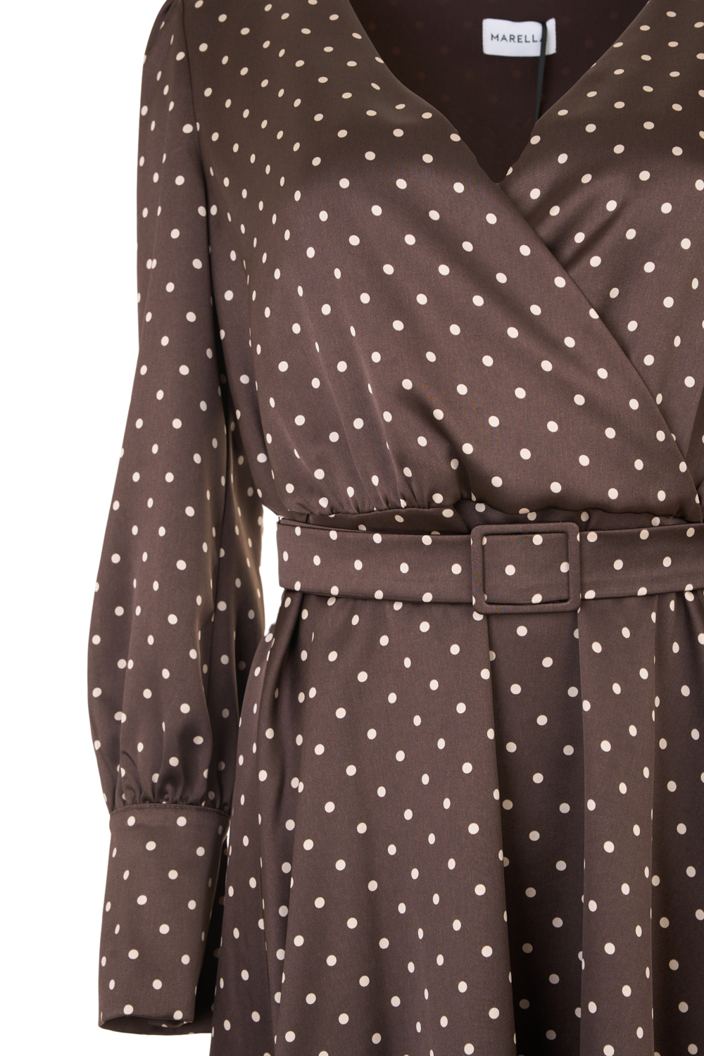Silky Polka Dot Wrap Dress with Matching Belt – Marella