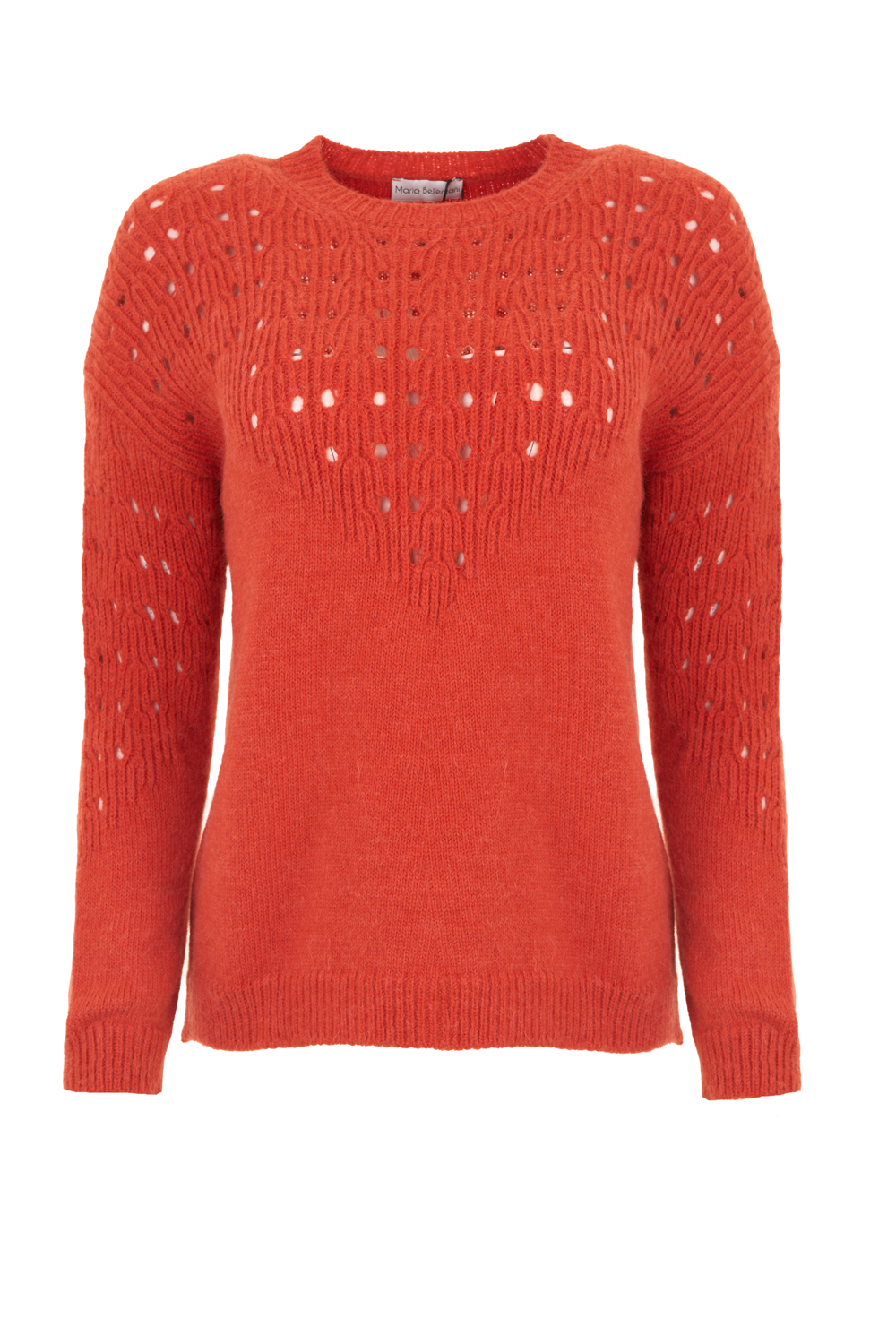 Wooly Sweater with Openwork Details – Maria Bellentani