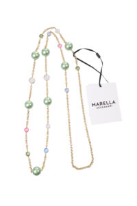 Image of Long Chain Necklace with Pearl and Crystal Details – Marella