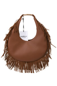Image of Structured Eco-Leather Curvy Boho Bag (Marella)
