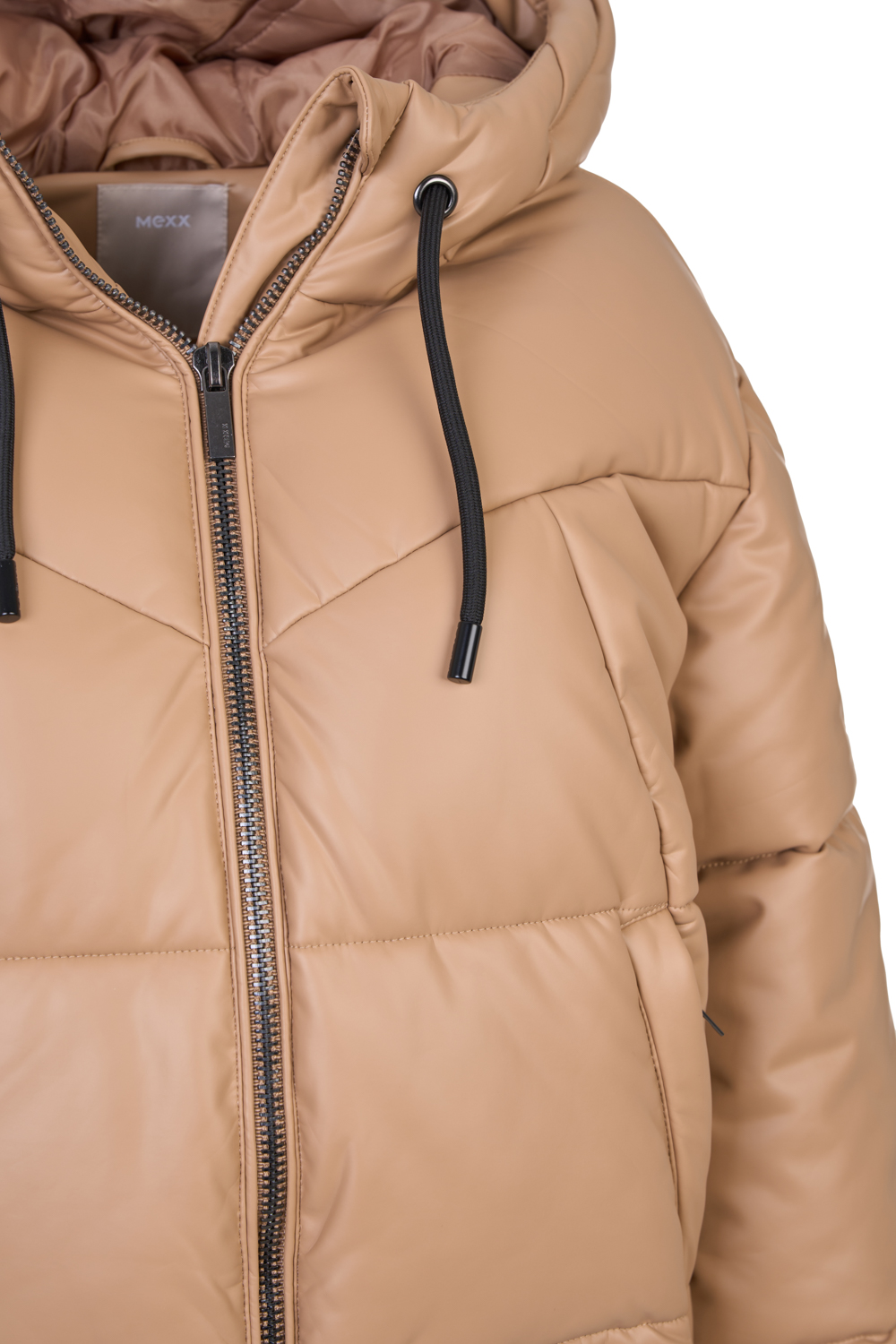 Faux Leather Hooded Puffa Jacket – Mexx