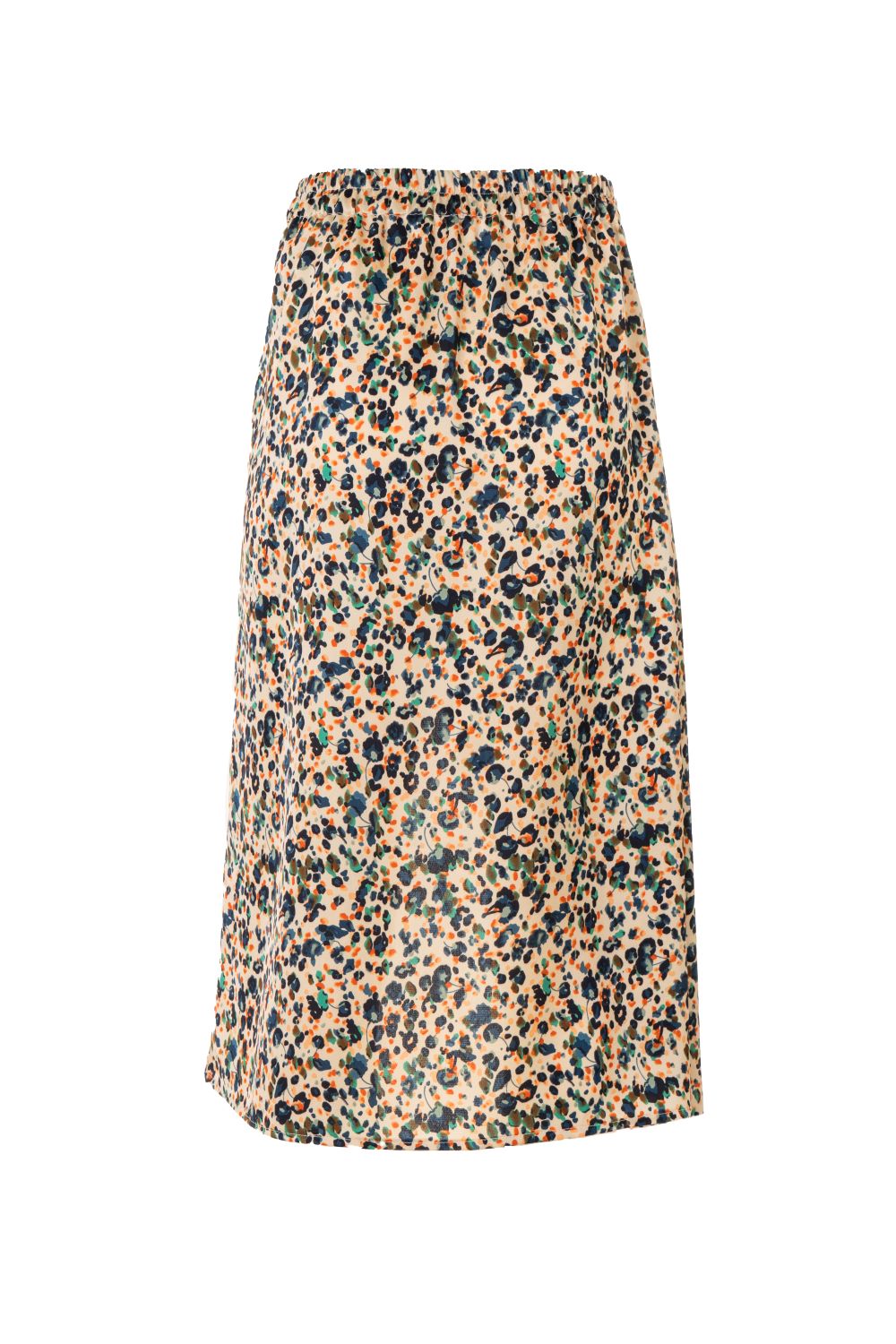 Faux -Wrap Spot Floral Sarong Skirt