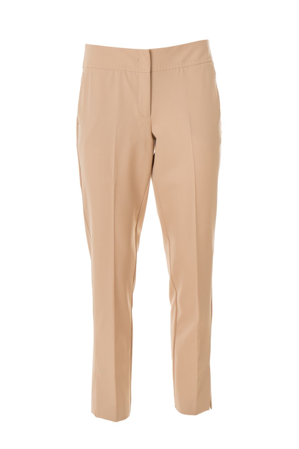 Straight Trousers with Hem Slits