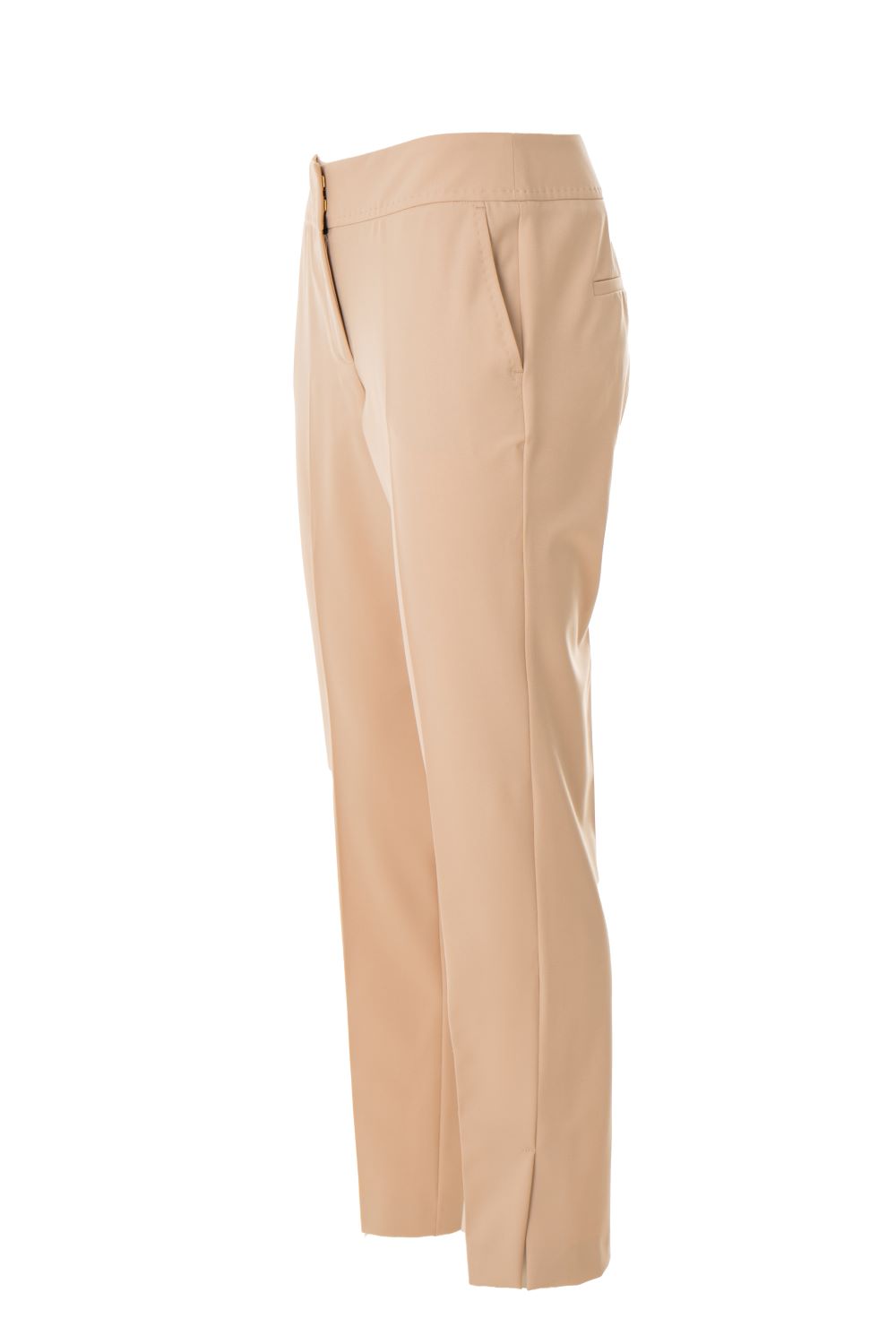 Straight Trousers with Hem Slits