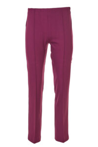 Image of Jersey Flare Trousers with Front Seam Detail – Caractere