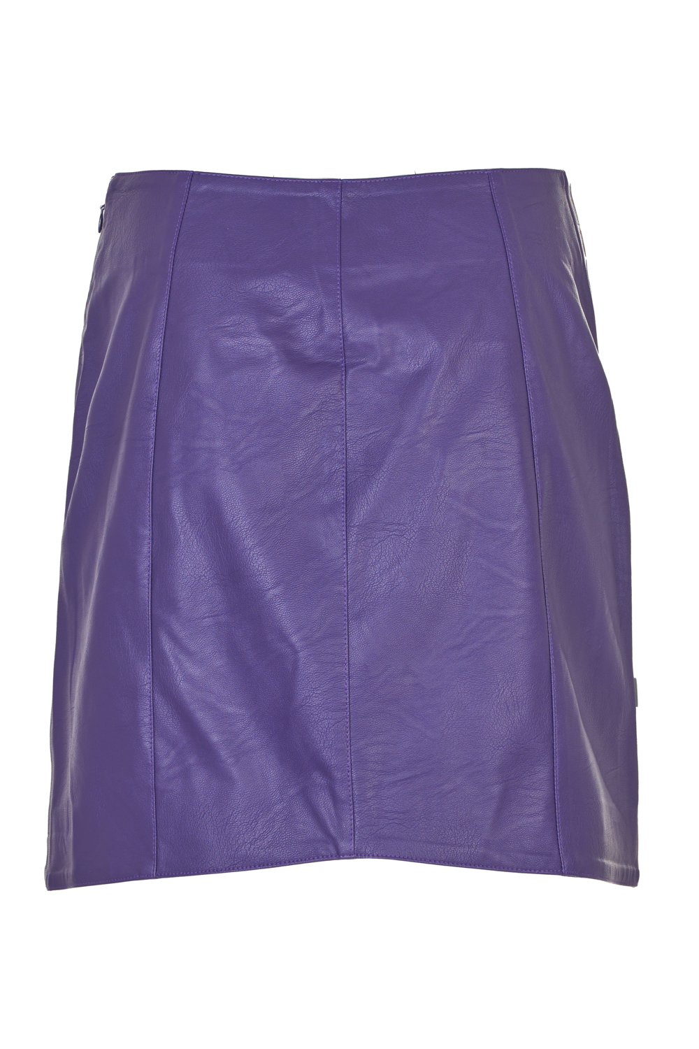 A- Line Eco Leather Mini Skirt with Irregular Hemline – Jijil