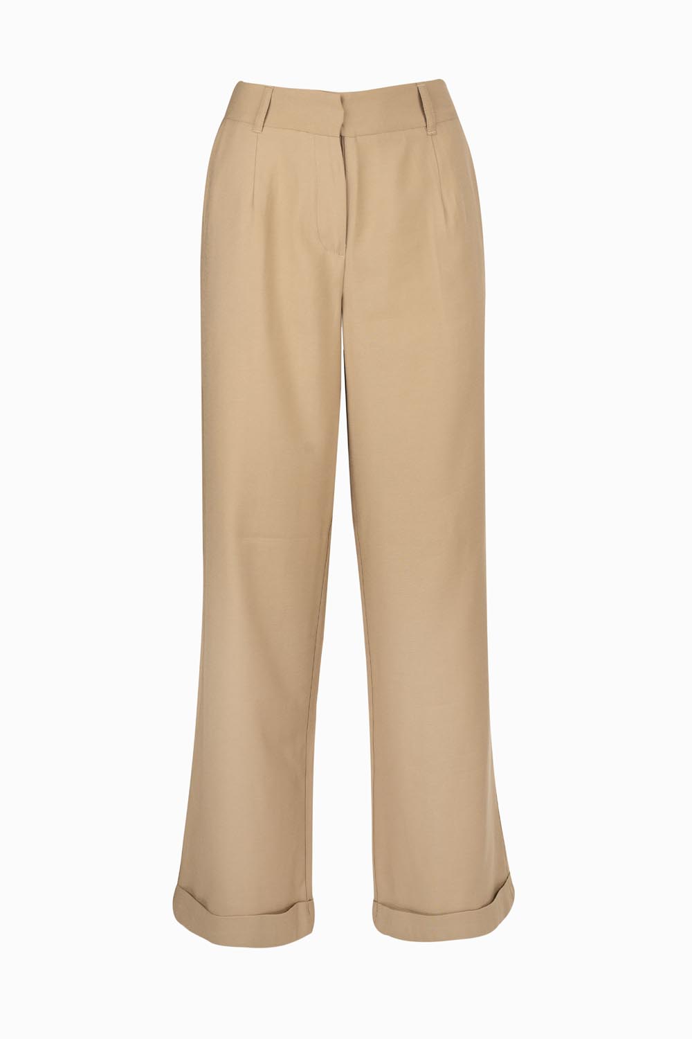 Soft Wide Legged Trousers with Turnups