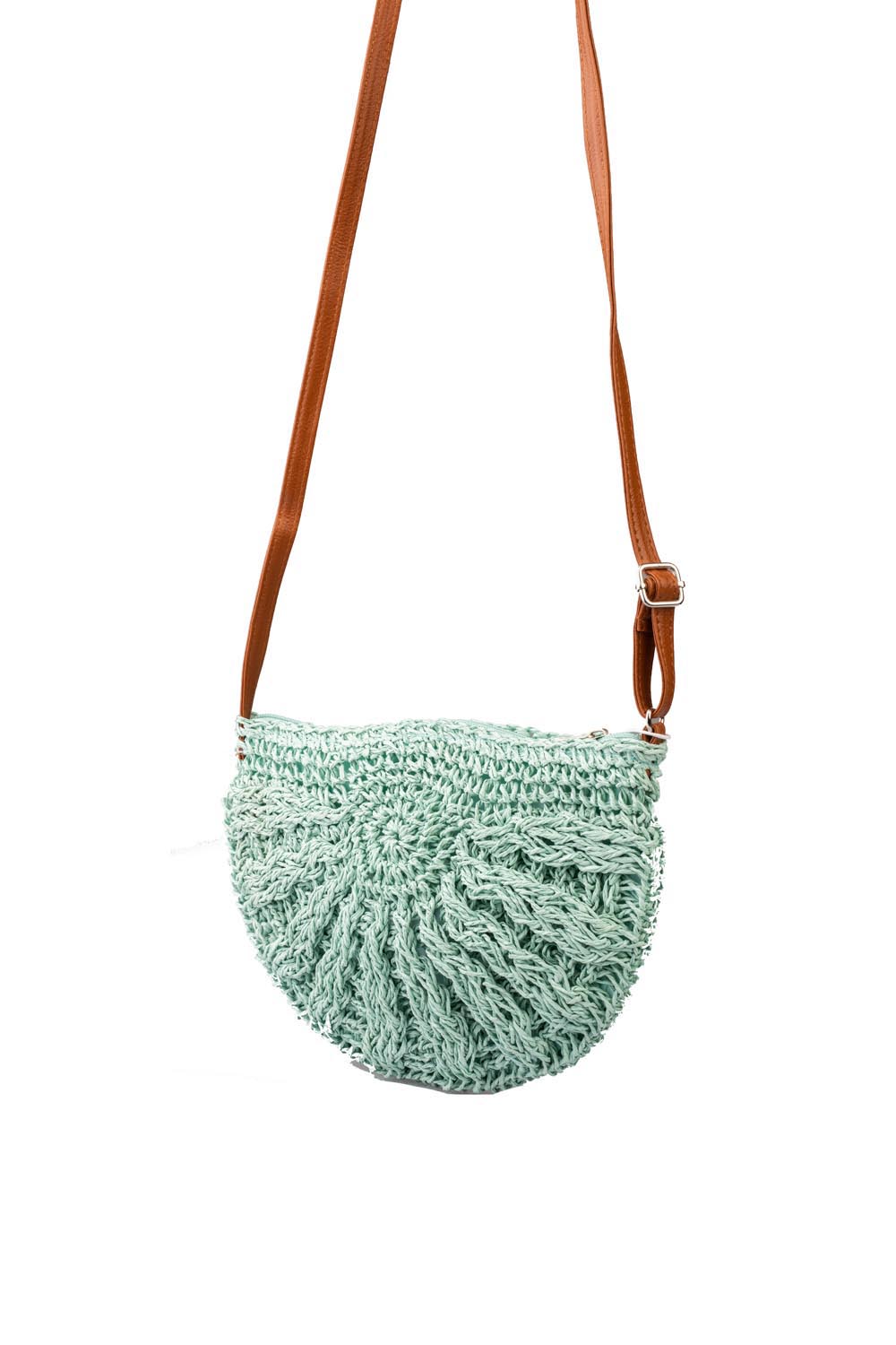 Small Soft Curved Crochet Bag with Long Strap
