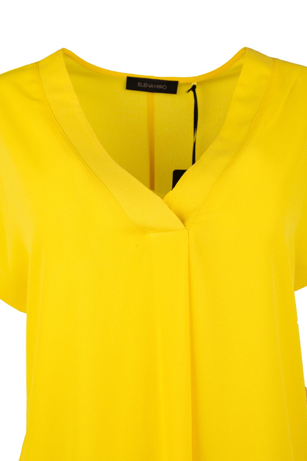 Soft V Neck Blouse with Front Pleat