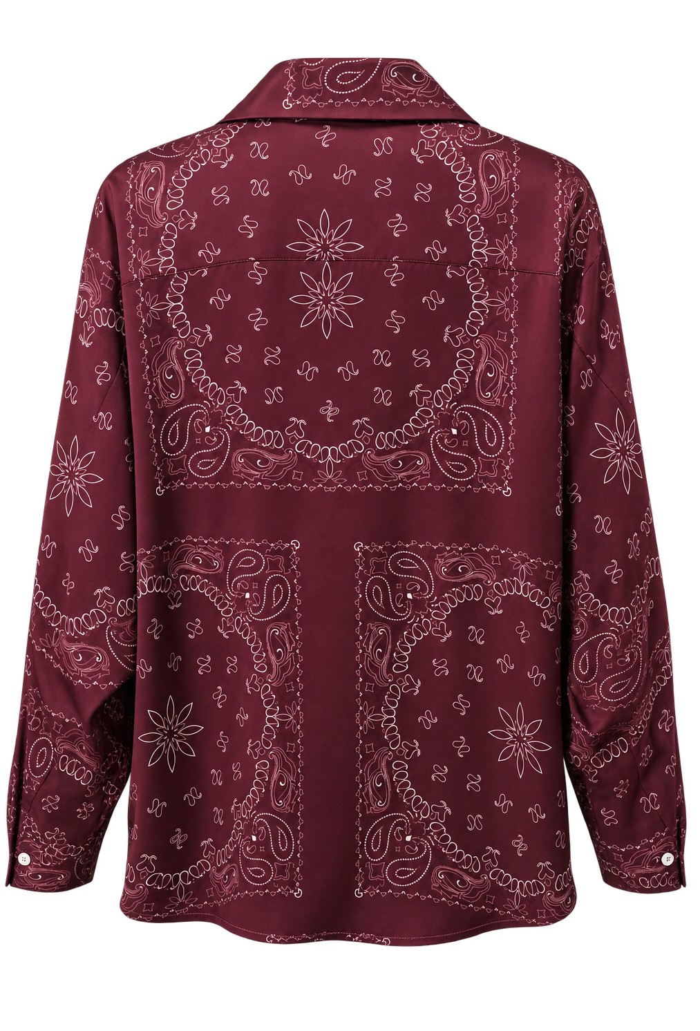 Slouchy “Bandana” Print Polo Blouse – Sunny Studio