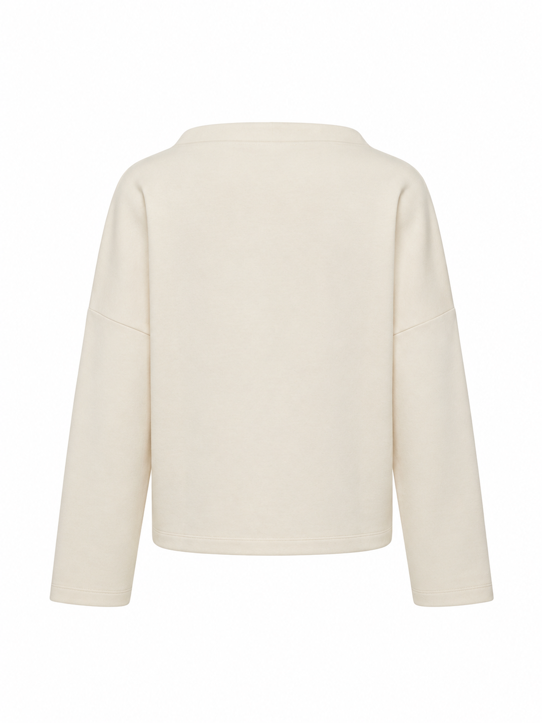 Soft “Architectural” Blouse with High Neck and Side Pleat – Kourbela