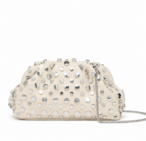 Studded Clutch Bag with Extra Chain Strap - Marella - Stone, One Size