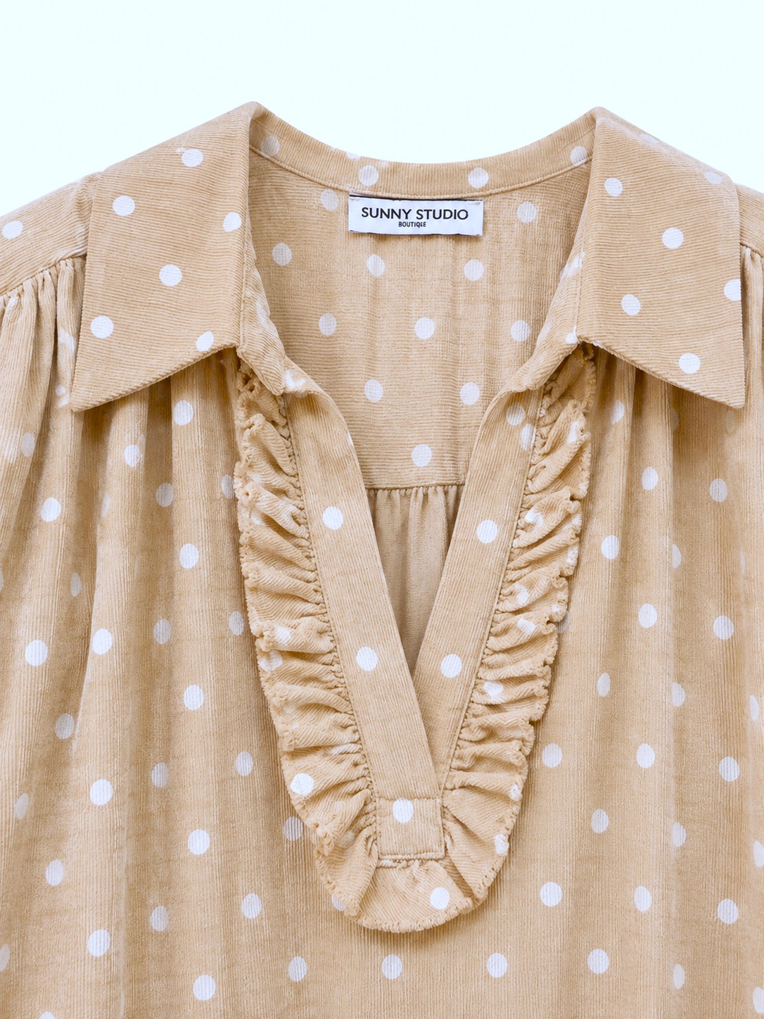 Needlecord Polka Dot Folk Blouse – Sunny Studio