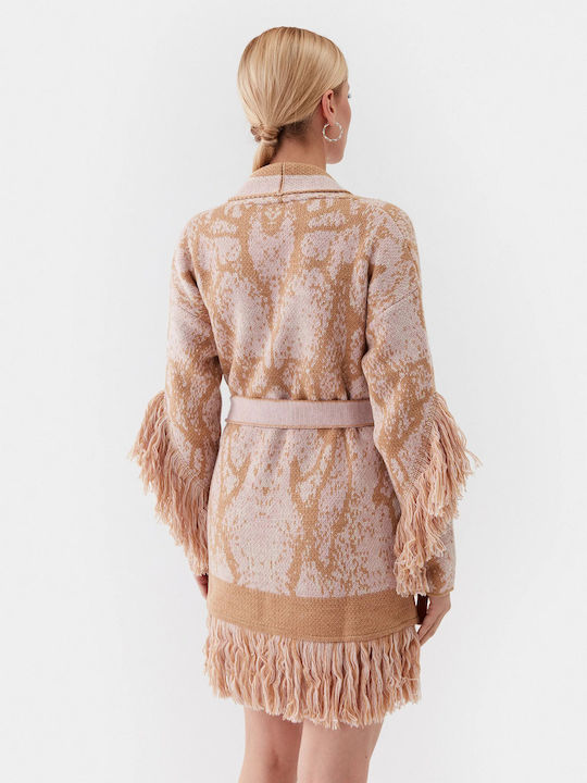 Long Tie-Waist Fringed Wooly Boho Cardigan – Guess