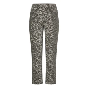 Leopard Print Jeans - Ichi - Charcoal/Mole/Stone, 27