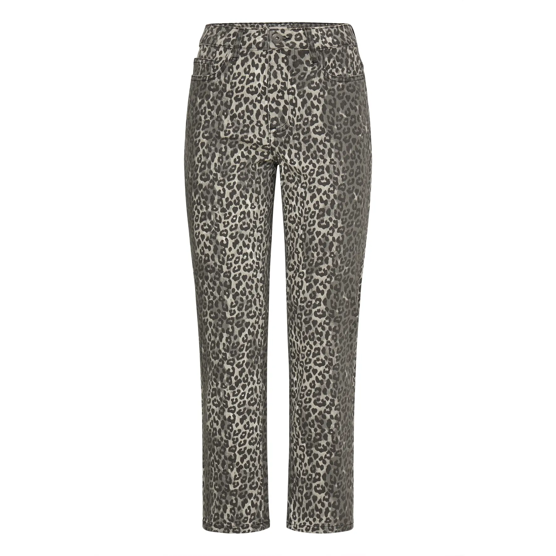 Image of Leopard Print Jeans – Ichi