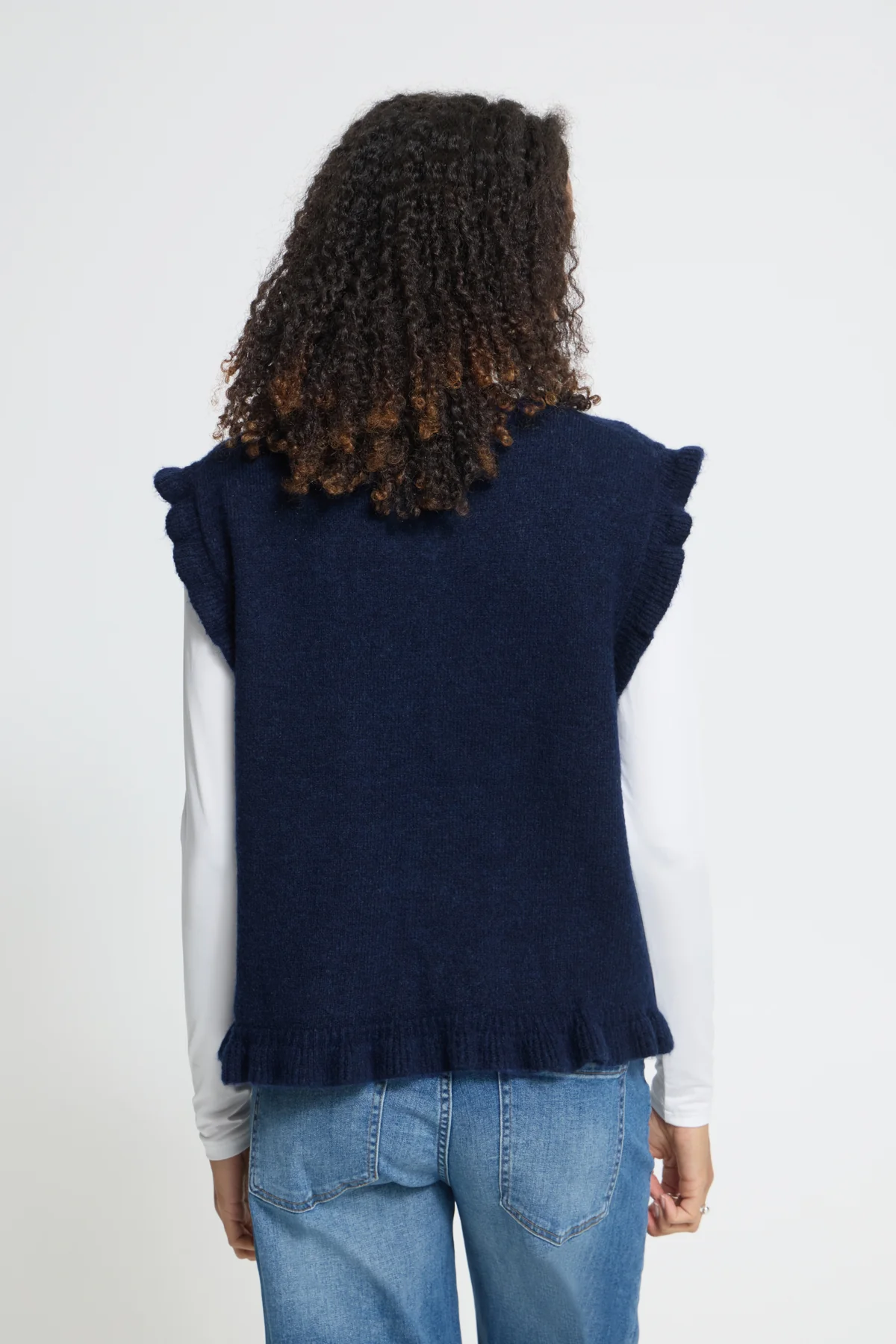 Wooly Vest with Frill Edgings – Ichi