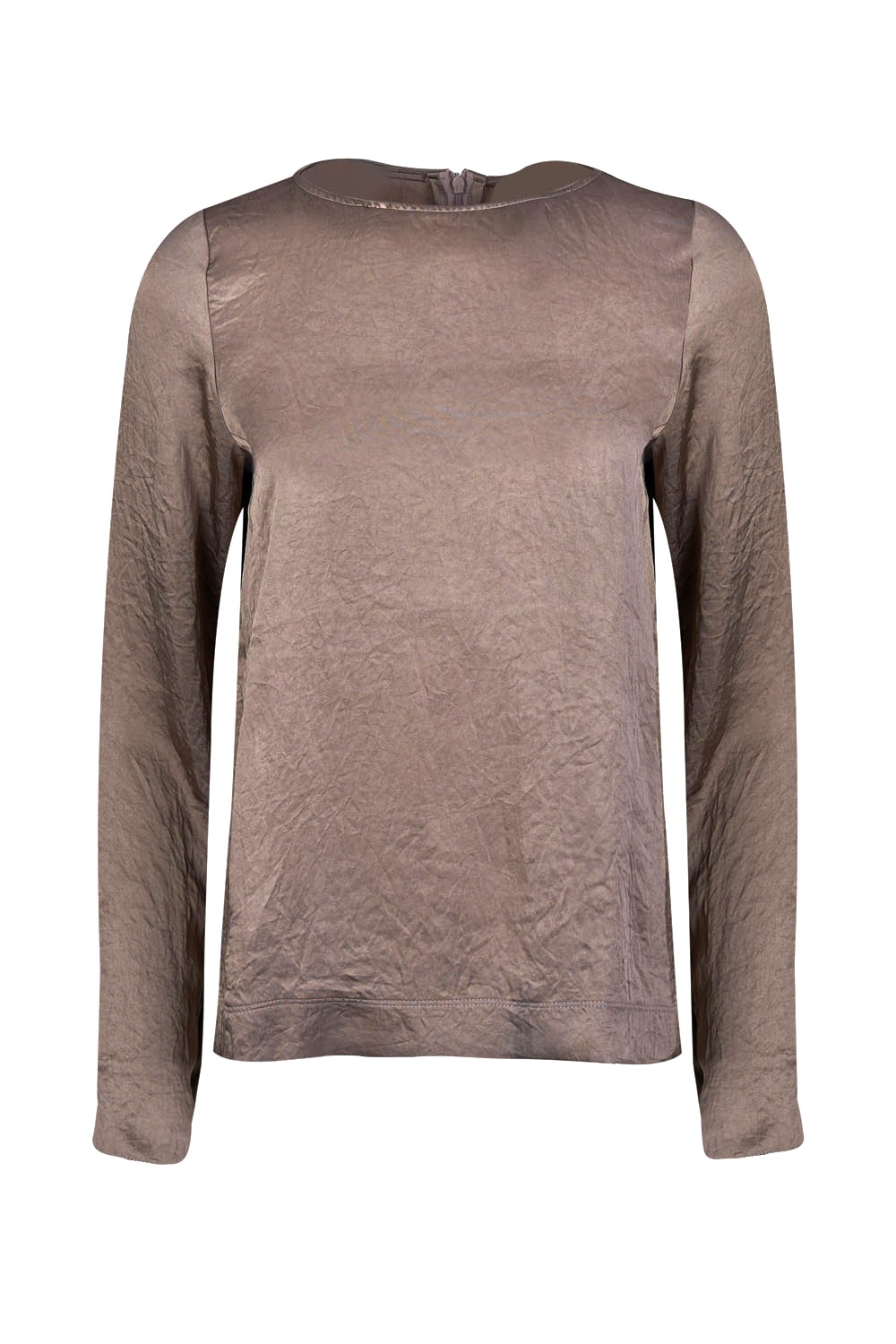 Long Sleeve Silky T-Shirt Blouse with Back Zip – Marella