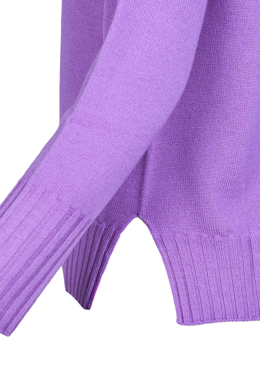 Round Neck Sweater with Side Slits – Maria Bellentani