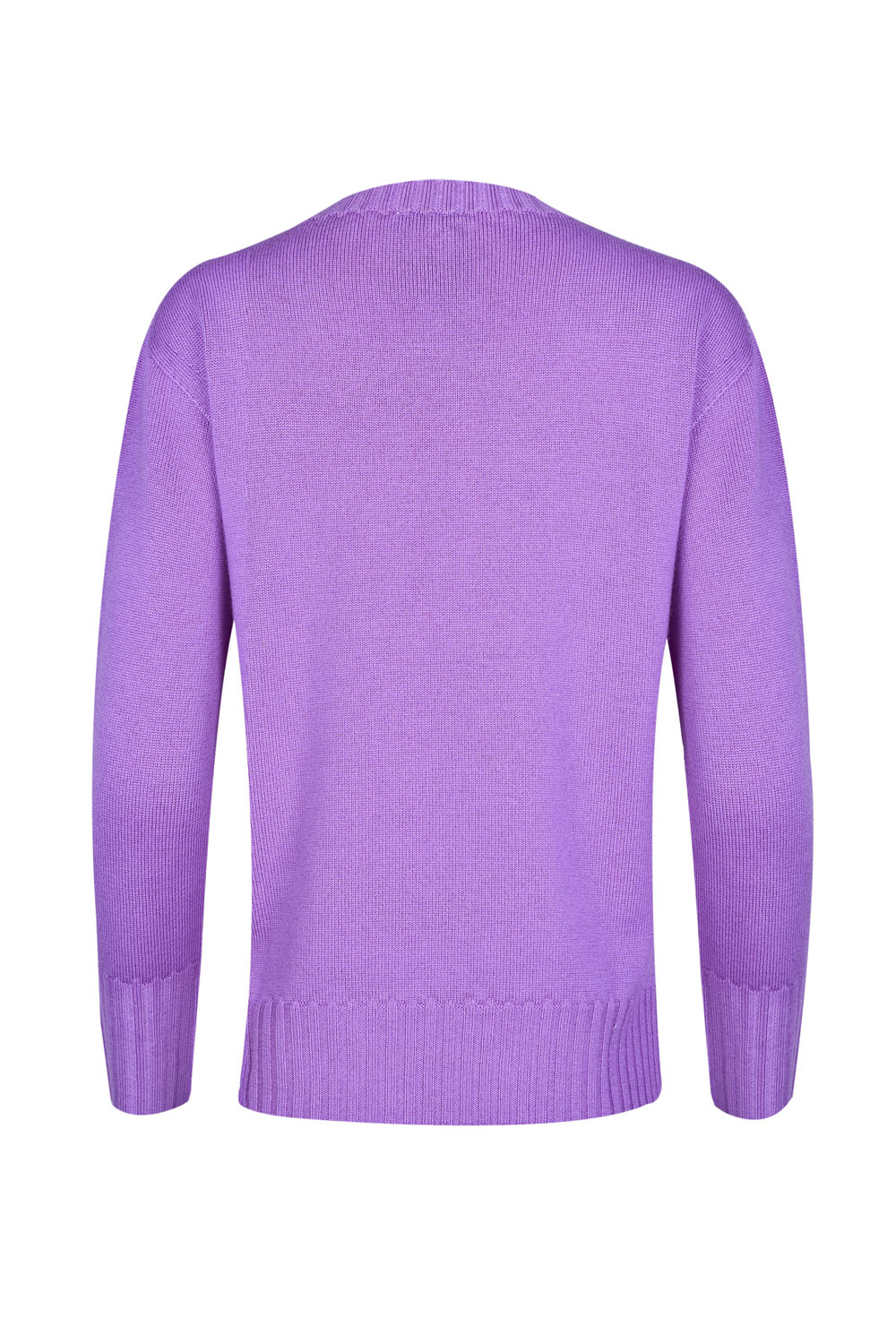 Round Neck Sweater with Side Slits – Maria Bellentani