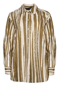 Image of Oversized Irregular Striped Shirt – Kaos
