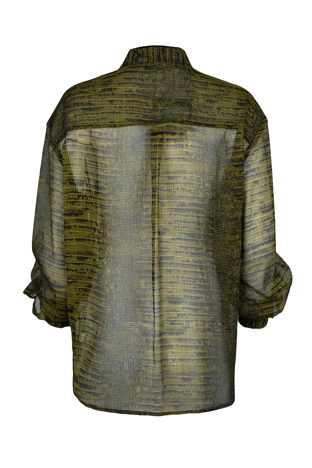 Sheer Snakeskin Fly Front Oversized Shirt – Kaos