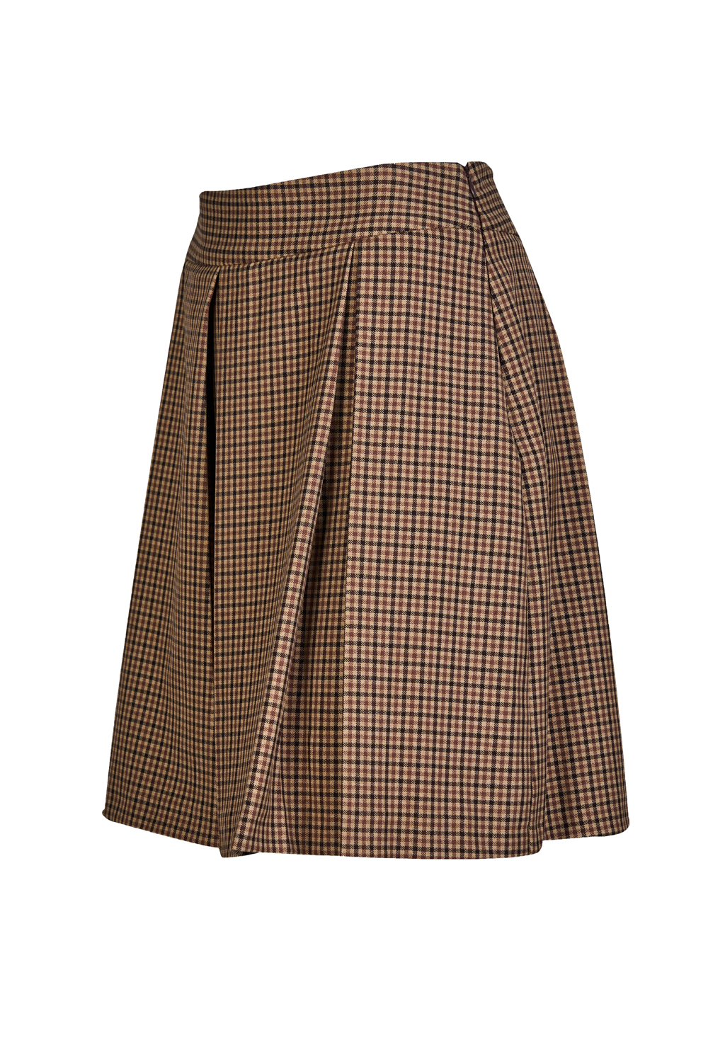 Small Check Pleated A-Line Mini Skirt – Caractere